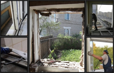 Демонтаж окон и оконных блоков